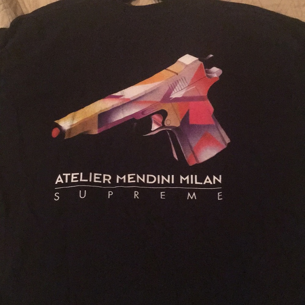 Supreme short sleeve black tee XL